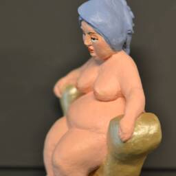 Bubba's Bath Sculpture Papier-Mache Doll 20x17x10 cm Sculpture By Bubba - thumbnail 2