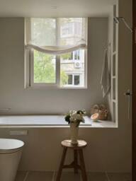 8 Colors , 100% Sheer Linen Cordless Custom Roman Shades , Relaxed Shade , Window Treatment, Blinds