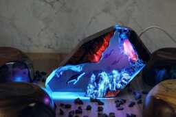 Sale 50% Whale & Diver Resin Lamp, Ocean Theme Led Night Light, Epoxy Art Desk Decor, Deep Sea Gift For Him, Underwater Fantasy Light - thumbnail 1