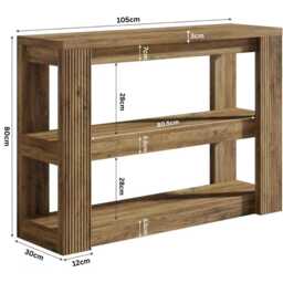 Console Table 3-Tier Farmhouse Narrow Entryway & Sofa Table For Hallway - thumbnail 4