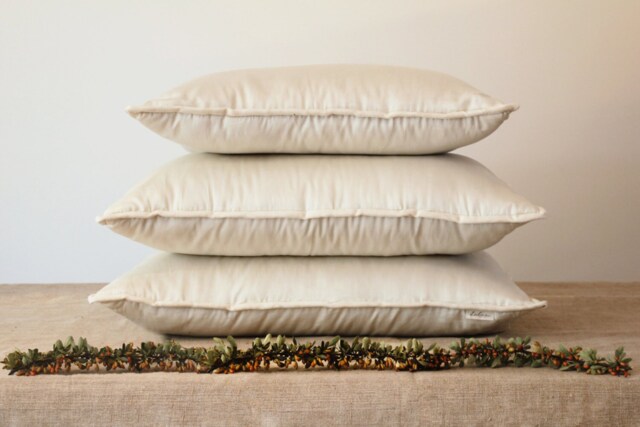 Organic Wool Pillow For Master Bedroom - Handmade Eco-Friendly King Bedding, 1Pc. - Us Duty Paid - image 1