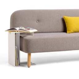 Steel Coffee Table Lin - End Table, Night Stand, Magazine Storage, Shelf For Remotes - thumbnail 2