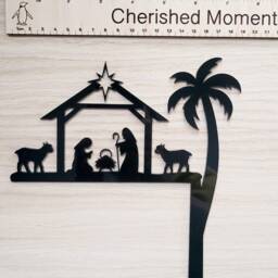 Nativity Scene Ornament, Door Frame Christmas Decoration, Acrylic Decoration For The Home, Family Xmas D??cor - thumbnail 3