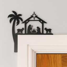 Nativity Scene Ornament, Door Frame Christmas Decoration, Acrylic Decoration For The Home, Family Xmas D??cor