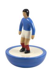 Handmade Ceramic France Soccer Player Statue - Retro Style Decor - 30cm
