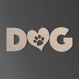 Wooden Dog Paw Print Decor Unfinished Mdf Wall Art - thumbnail 2