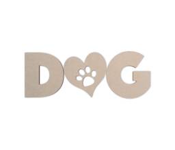 Wooden Dog Paw Print Decor Unfinished Mdf Wall Art - thumbnail 1