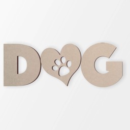 Wooden Dog Paw Print Decor Unfinished Mdf Wall Art - thumbnail 3