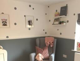 Polka Dot Wall Stickers, Decals, Nursery Kids Room Decor, Nursery Circle Polka Decor - thumbnail 1