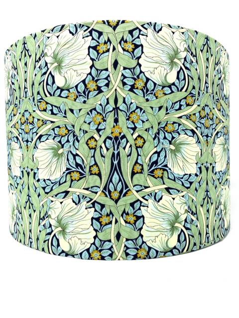 William Morris Lamp Shade, Pimpernel Green Blue, For Standard Lamps Or Ceiling Lights - image 1