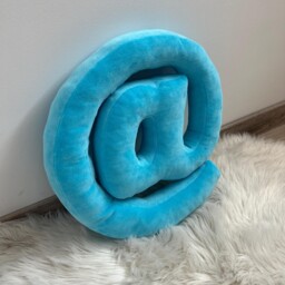 Velour Letter Pillow Multicolored Monogram Initial, Custom Cotton Cushion - thumbnail 2