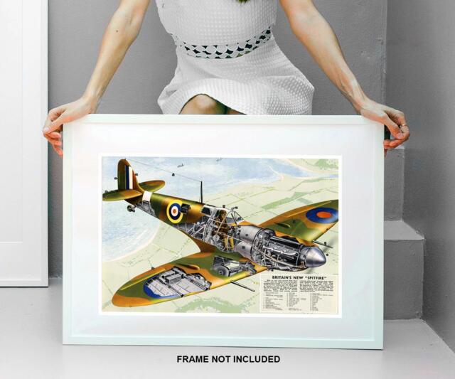 "Reprint Of The Ww2 Poster ""Raf Spitfire Mk V Cut-Out" - image 1