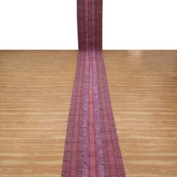 Extra Large Stair Runner Purple Hand-Block Printed Cotton Rug Hallway Hand-Tufting Work Kilim Boho 2x30 3x25 4x40 Feet - thumbnail 2