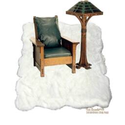 Shaggy Faux Sheepskin Rug - Thick Plush Pelt, Handmade in Usa - thumbnail 1