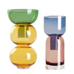 Cloudnola Fusion Vase Set Reversible Glass & Candle Holder - thumbnail 2