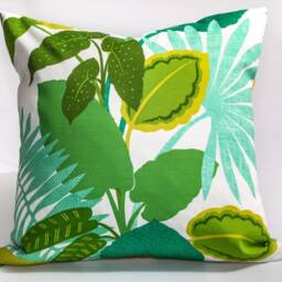 Tropical Green Leaf Pillow Cover, P/Kaufmann Costa Rica Design - thumbnail 2