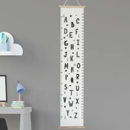 Green Alphabet Growth Chart, Nursery Wall Hanging, Kids Room Decor - thumbnail 3