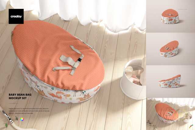 Baby Bean Bag Mockup Set - image 1