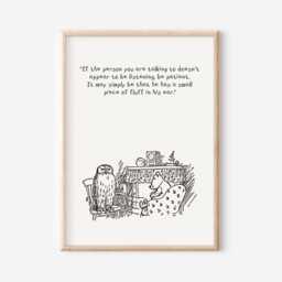 Winnie The Pooh Print, Quote Nursery Decor, New Baby Gift, Unframed, A2/A3/A4/A5, If The Person You Are Talking To - thumbnail 1