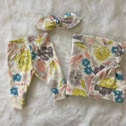 Baby Blanket & Newborn Hat Or Headband Set. Leggings. Girl Shower Gift. Photo Prop. Take Home - thumbnail 2