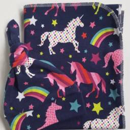 Rainbow Swaddle Blanket & Hat Set. Newborn Take Home Unicorn Baby Shower Gift. Photo Prop. Girl - thumbnail 3
