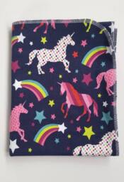 Rainbow Swaddle Blanket & Hat Set. Newborn Take Home Unicorn Baby Shower Gift. Photo Prop. Girl - thumbnail 1