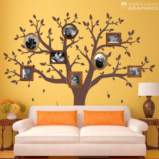 Family Tree Decal - With 158 Leaves Wall Decor Multiple Sizes - image 1