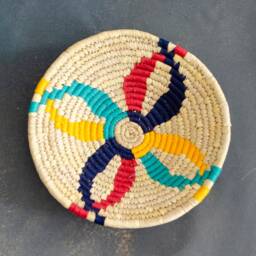 Assorted Sabai Handwoven Grass Baskets, African Plates, Set 3/4/6 Or, 7 Wall Art, Boho Woven Round Baskets - thumbnail 4