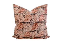 Indian Block Print Pillow Cover - Black, Rust, Terra Cotta, Gray