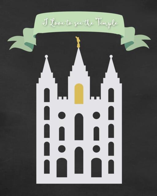 "Temple Art Print - ""I Love To See The Temple"