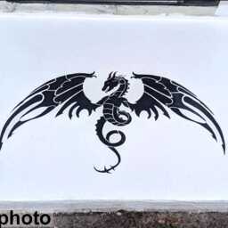 Winged Dragon Stencil Reusable Wall Art Decor - thumbnail 3