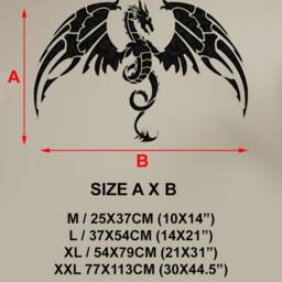 Winged Dragon Stencil Reusable Wall Art Decor - thumbnail 2