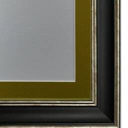 Scandi Black & Distressed Silver Picture Frame With Gold Mount - thumbnail 2