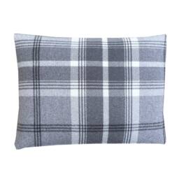 Handmade Double Sided Balmoral Dove Grey Tartan Tweed Plaid Wool Effect Fabric Country Throw Pillow Sham Cushion Cover - thumbnail 2