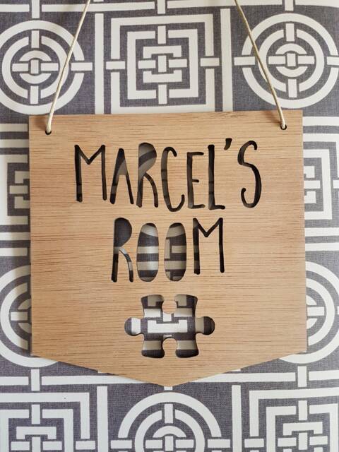 Personalised Name Wooden Wall/Door Hanging-Puzzle-Wall Hanging-Wall Art-Wooden Sign-Custom Name-Kids Gift-Baby Gift-Lasercut-Flag-Plaque - image 1