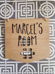 Personalised Name Wooden Wall/Door Hanging-Puzzle-Wall Hanging-Wall Art-Wooden Sign-Custom Name-Kids Gift-Baby Gift-Lasercut-Flag-Plaque