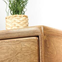 Plywood Sideboard, Tv Stand, Wooden Media Unit, Record Cupboard, Vinyl Storage, Mid Century Furniture - thumbnail 3