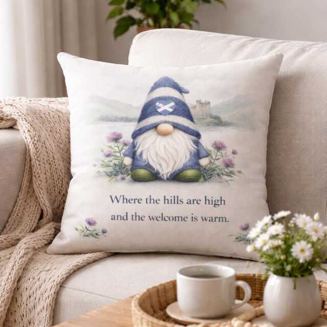Scottish Gonk Linen Cushion - 40 X 40cm - image 1