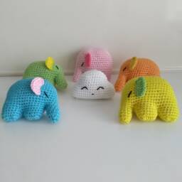 Amigurumi Baby Elephant Set Baby Mobile Accessory - thumbnail 3