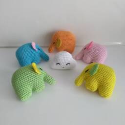 Amigurumi Baby Elephant Set Baby Mobile Accessory - thumbnail 2