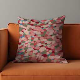 Abstract Dot Cushion Cover, Painterly Brushstroke Pattern Pillow Case, Warm Earthy Tones Throw Modern Home Decor