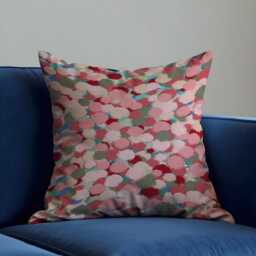Abstract Dot Cushion Cover, Painterly Brushstroke Pattern Pillow Case, Warm Earthy Tones Throw Modern Home Decor - thumbnail 2