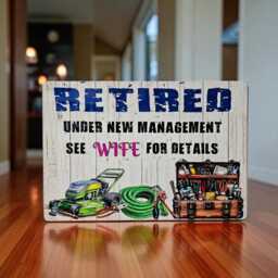 Funny Retirement Gift Novelty Weatherproof Aluminum Metal Sign Plaque Wall Art Him Dad Husband - thumbnail 1