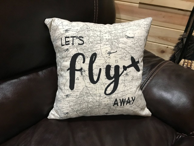 Airplane Pillow Hand-Painted Aviation Throw Pillow - image 1