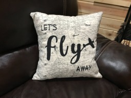 Airplane Pillow Hand-Painted Aviation Throw Pillow - thumbnail 1
