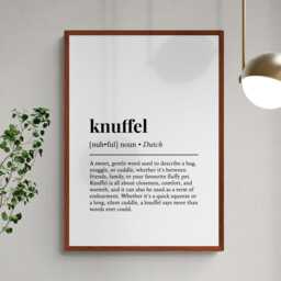 Knuffel Dutch Word Definition Netherlands Gift Wall Art Print - thumbnail 2