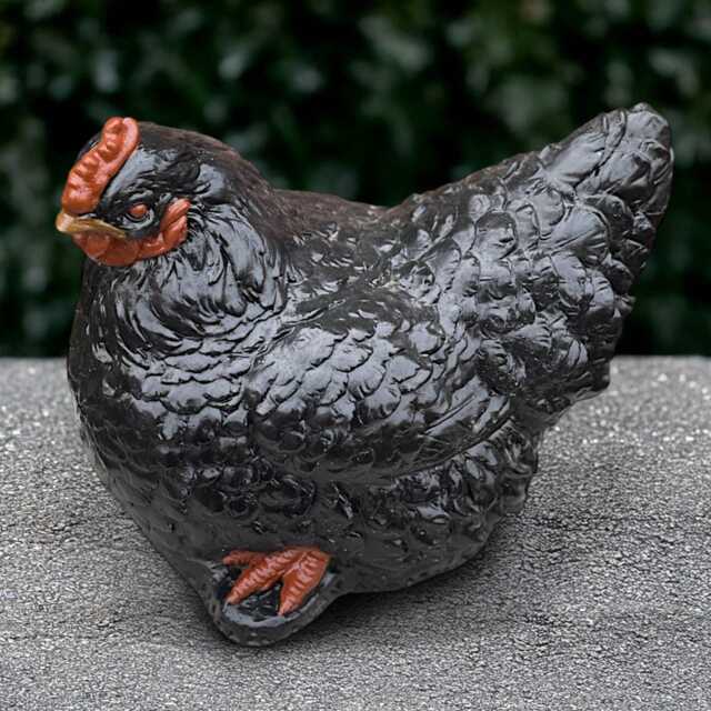 Concrete Chicken Sculpture Stone Hen Decoration Cement Bird Statue Outdoor Ornament Handmade Decor Front Door Figurine - image 1