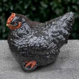 Concrete Chicken Sculpture Stone Hen Decoration Cement Bird Statue Outdoor Ornament Handmade Decor Front Door Figurine - thumbnail 1