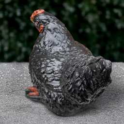 Concrete Chicken Sculpture Stone Hen Decoration Cement Bird Statue Outdoor Ornament Handmade Decor Front Door Figurine - thumbnail 2