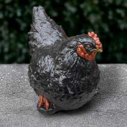 Concrete Chicken Sculpture Stone Hen Decoration Cement Bird Statue Outdoor Ornament Handmade Decor Front Door Figurine - thumbnail 4